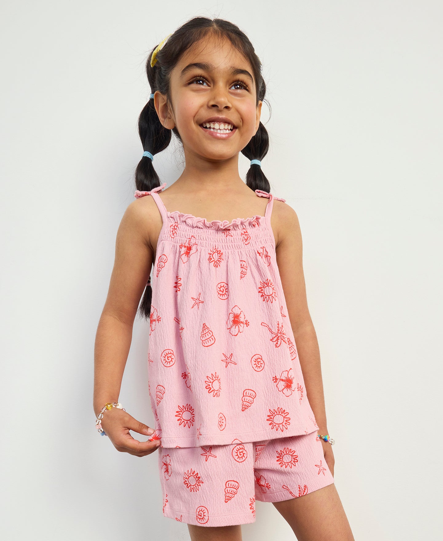 Little Kids' Crinkle Knit Tank & Short Set
