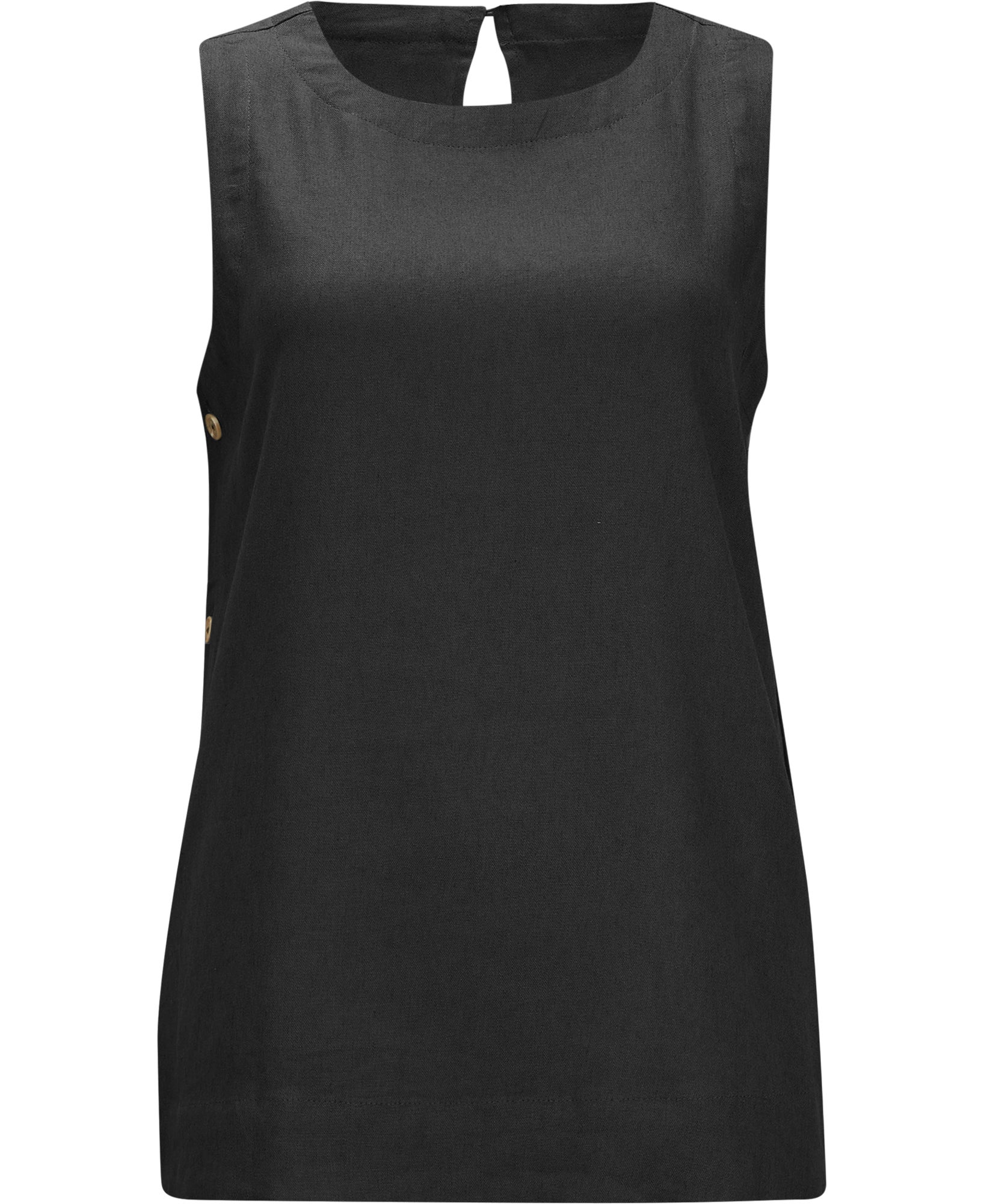 Women's Linen Blend Button Detail Tank