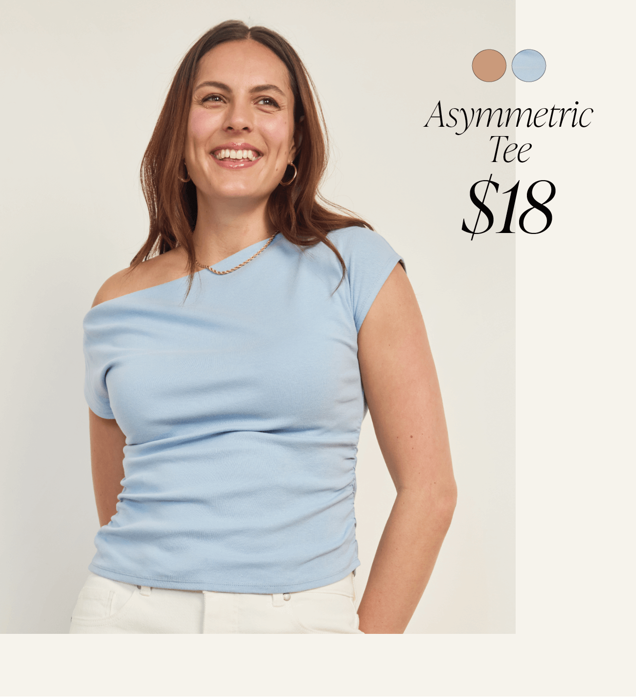 Women's Asymmetric Tee $18