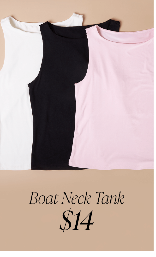 Soft Boat Neck Tee $14