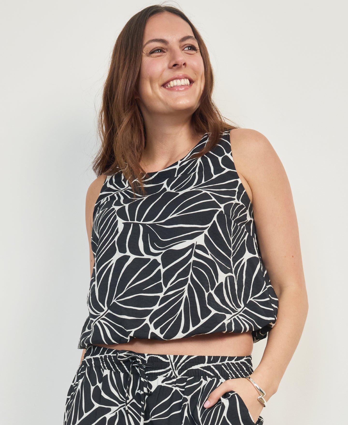 Women's Bubble Hem Co-Ord Top