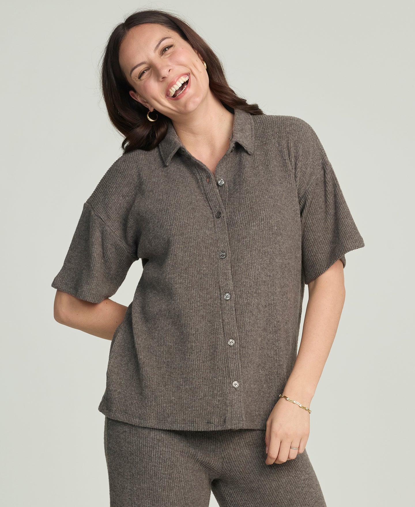 Women's Rib Short Sleeve Shirt