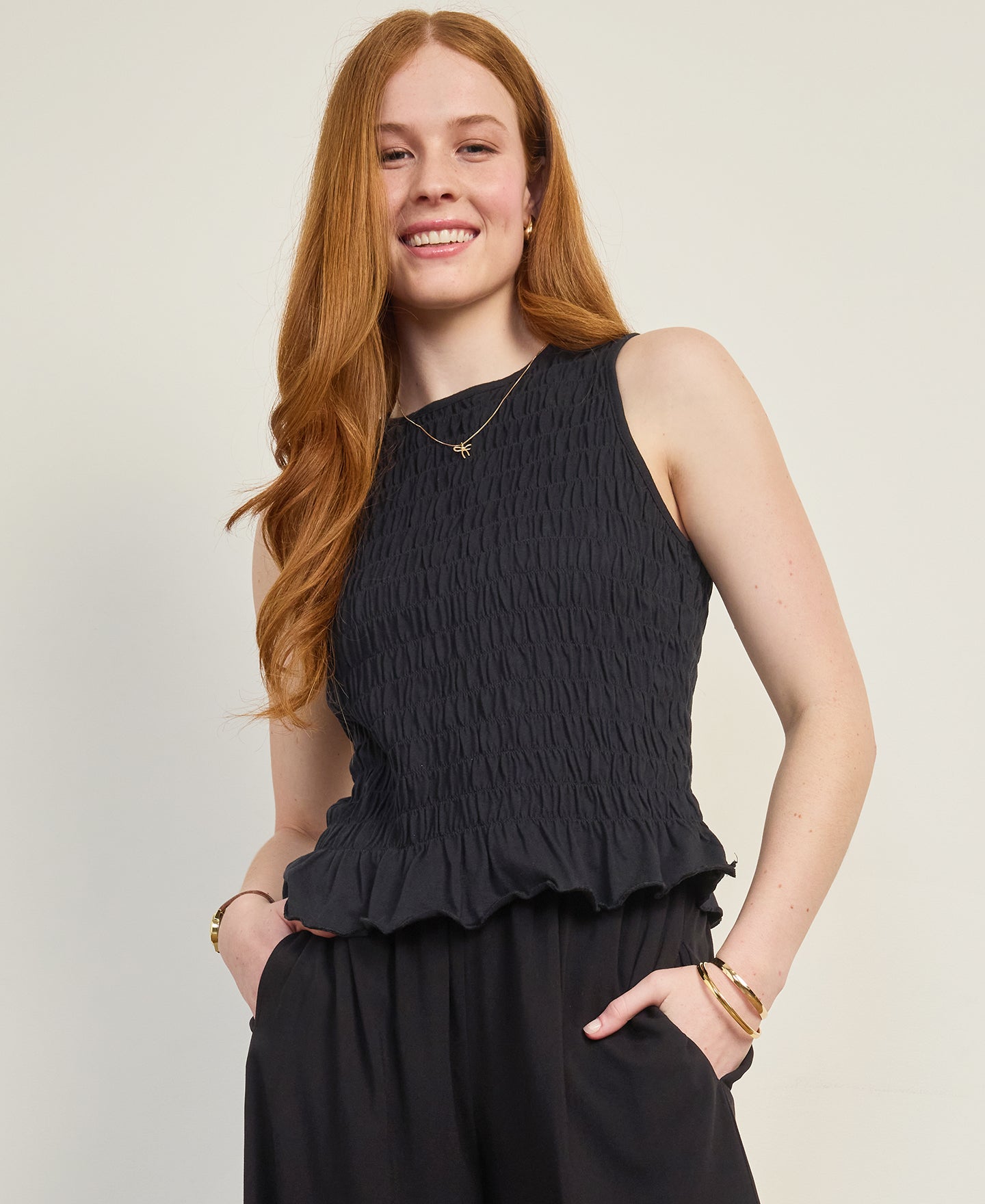 Women's Shirred Tank