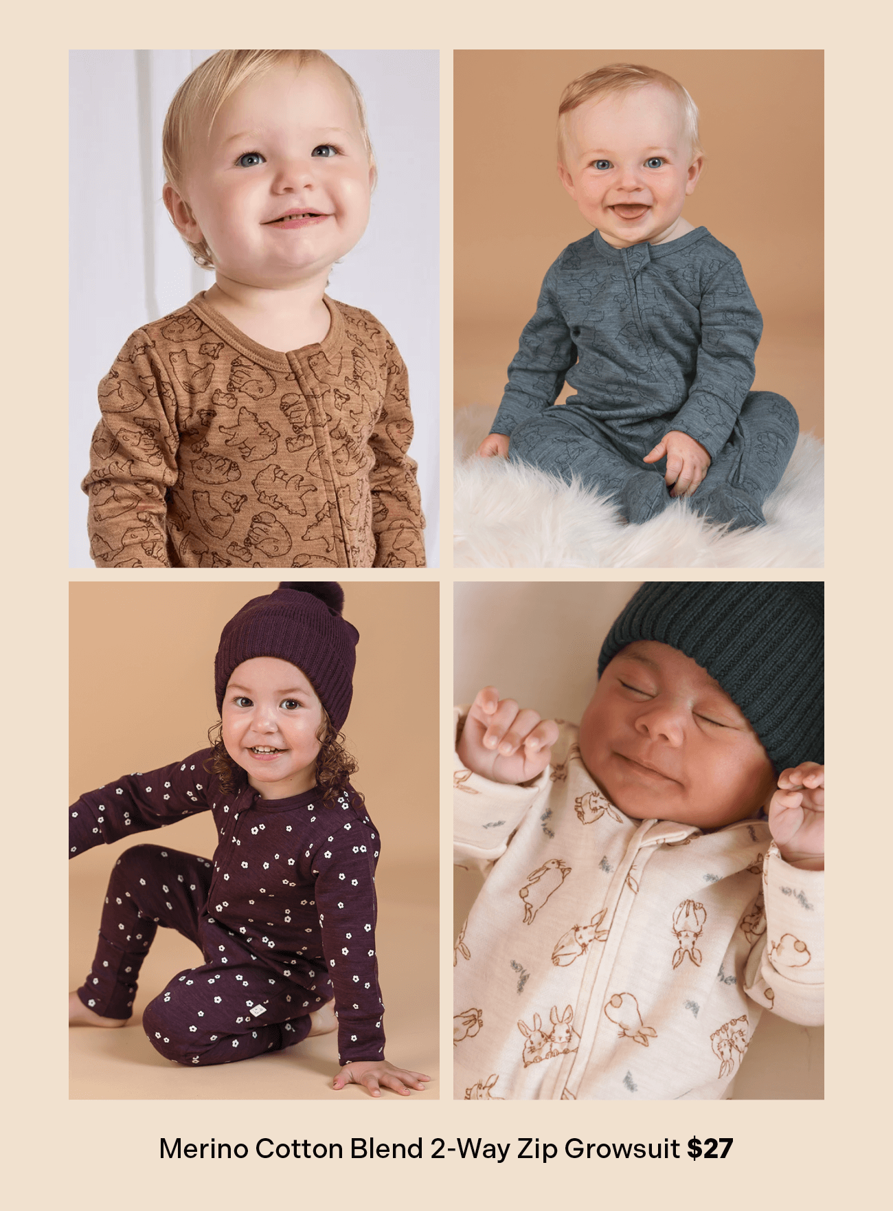 Baby Merino Growsuit