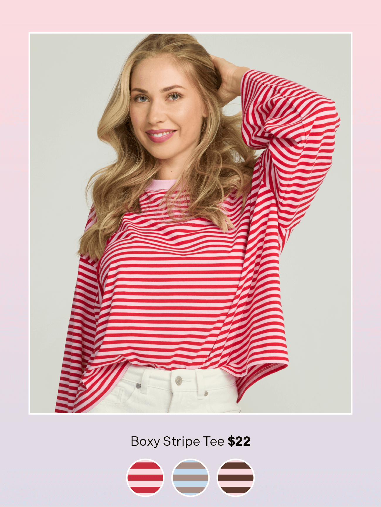 Stripe Tee $22