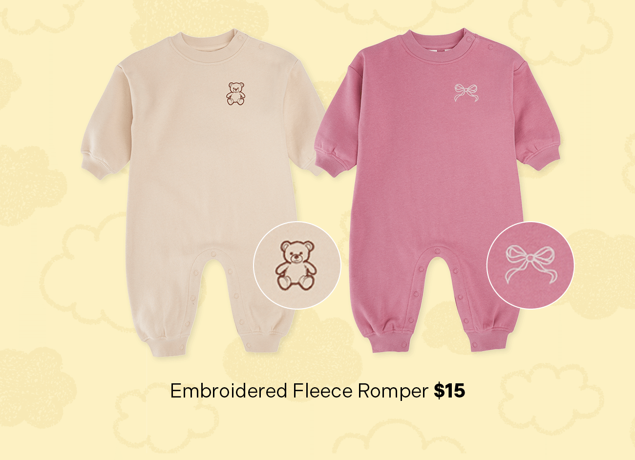 Baby Fleece Rompers