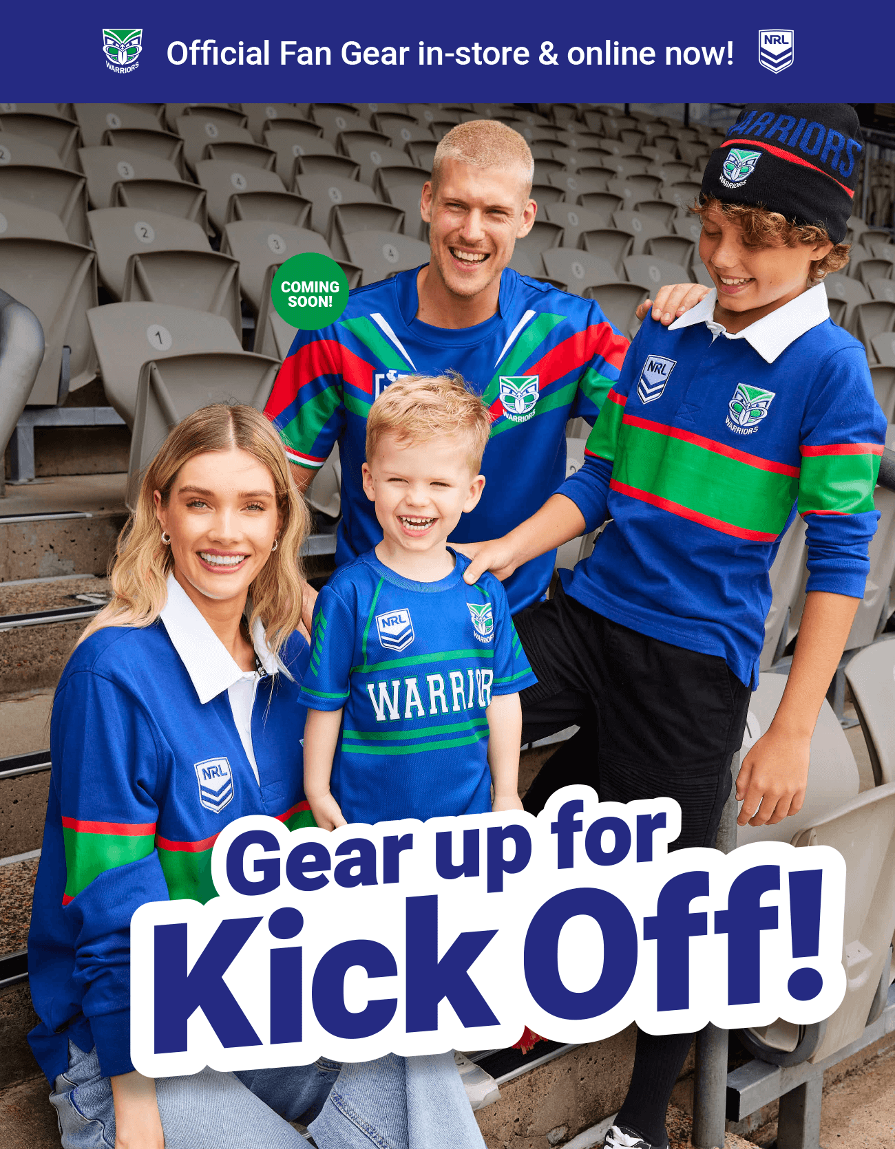 NRL Warriors Fan Gear