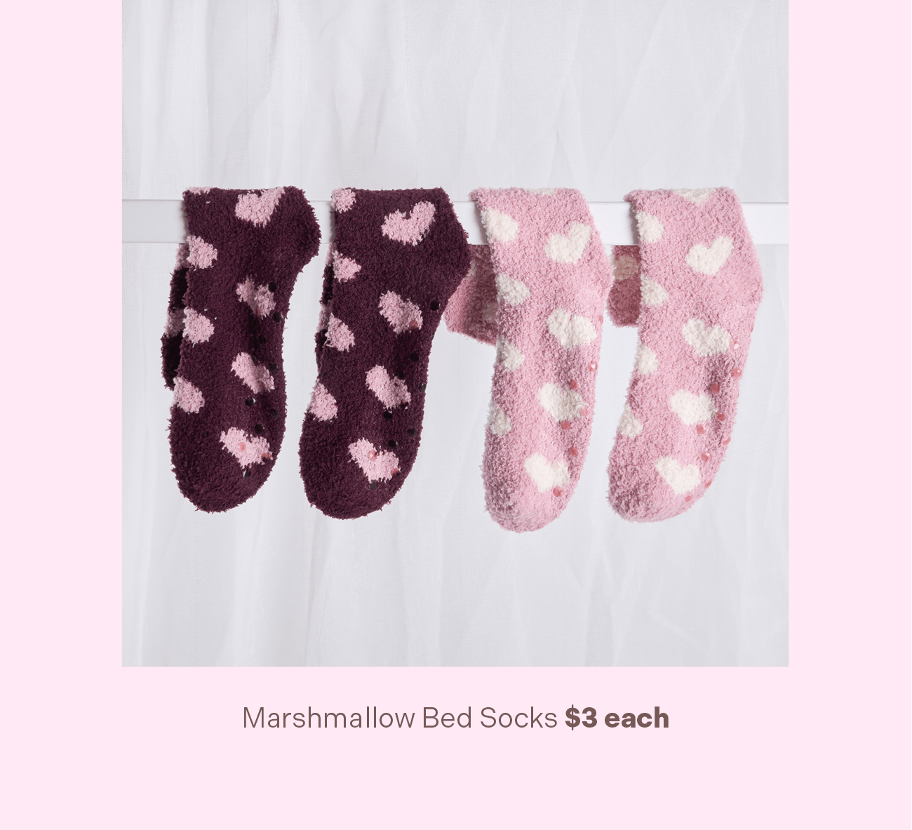 Marshmallow Socks $3