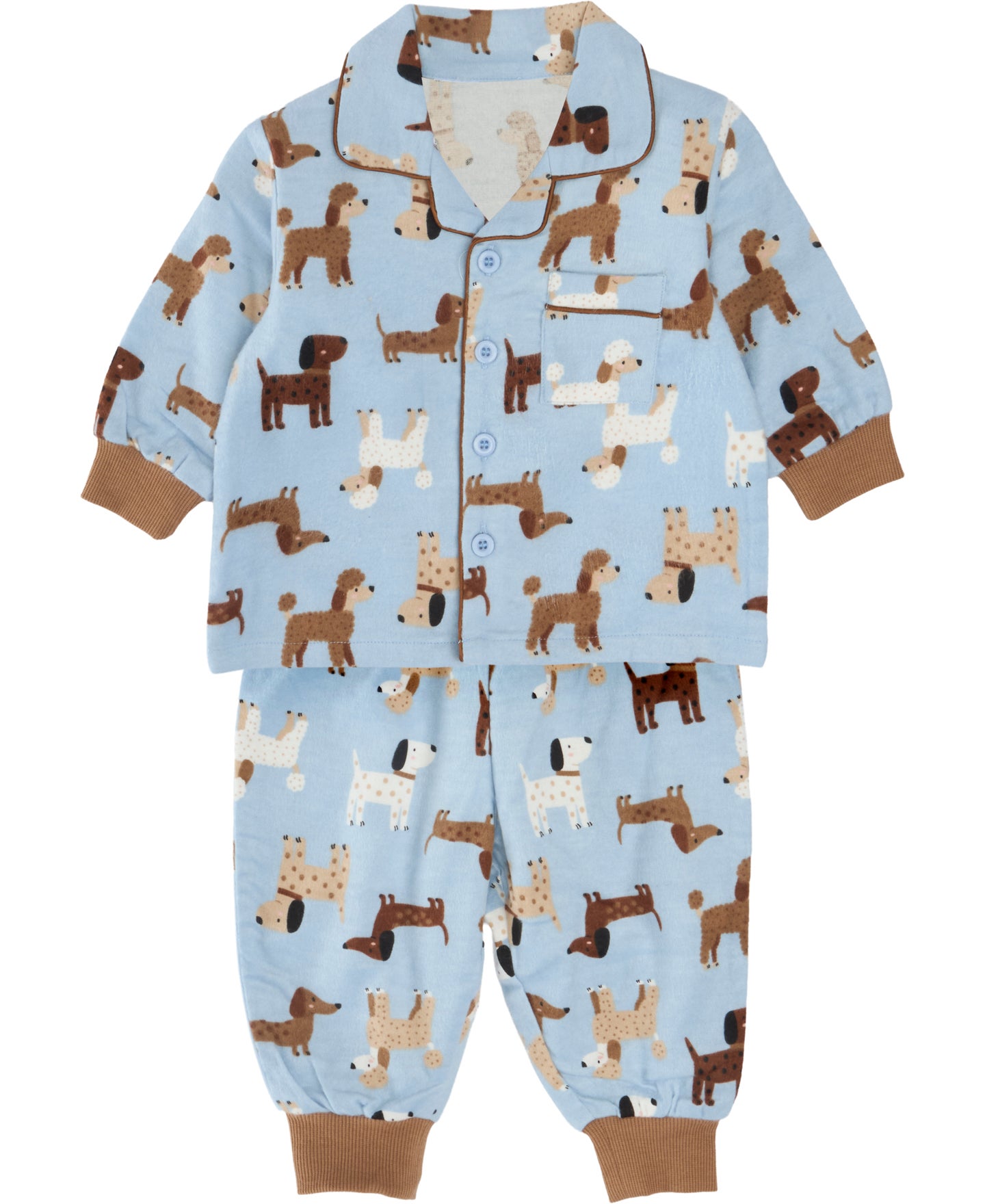 Babies' Flannel Cuffed PJ Set