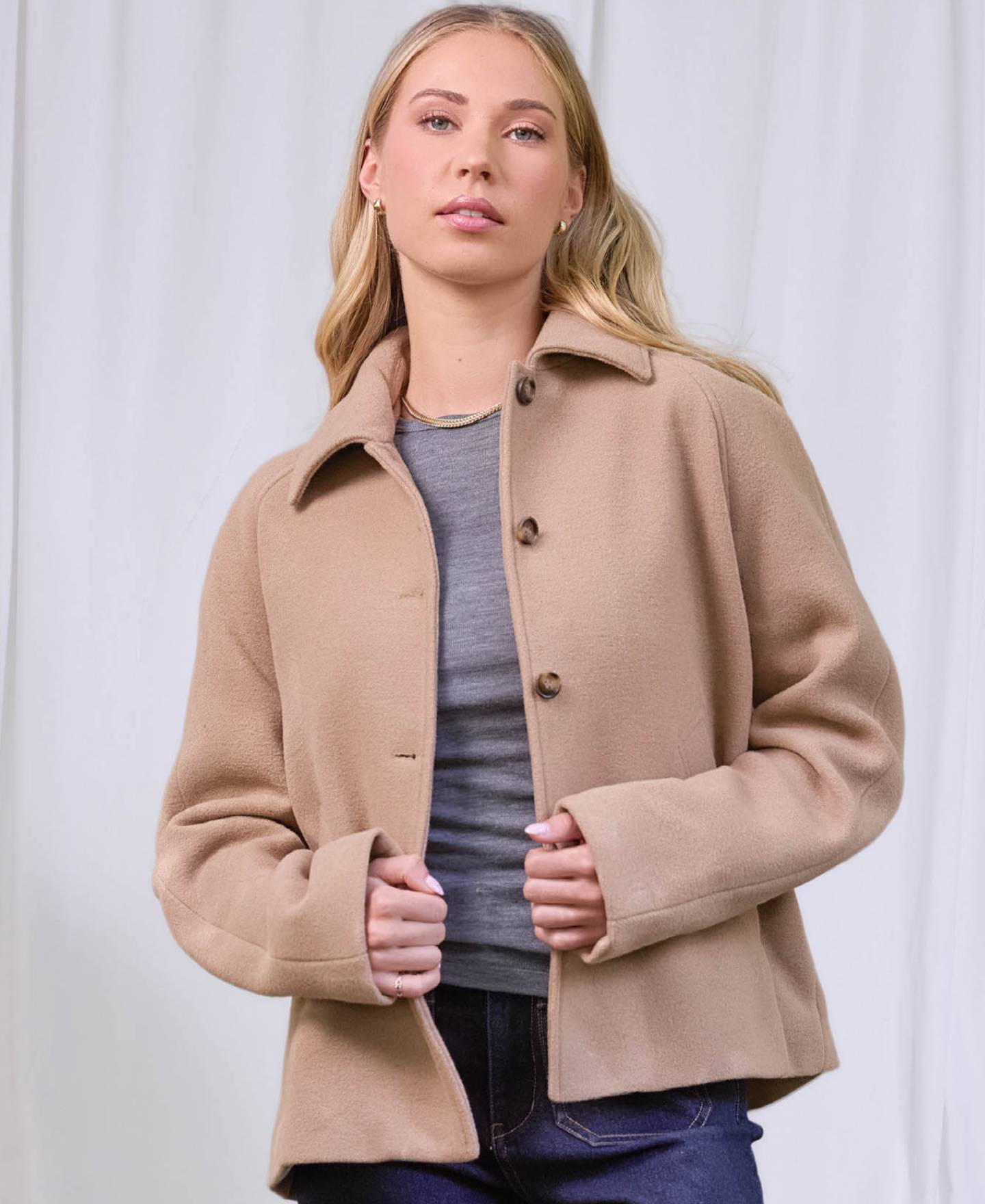 Women's Crop Cocoon Coat