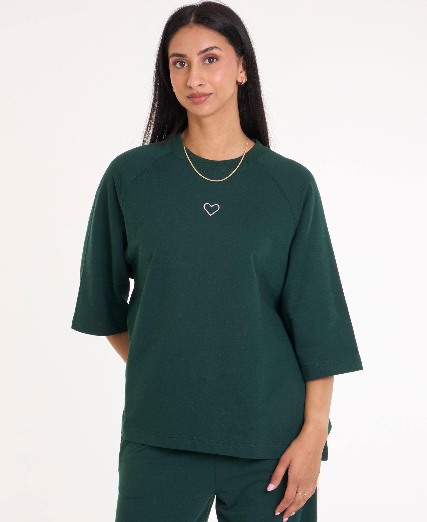 Women's Short Sleeve Terry Side Stripe Tee