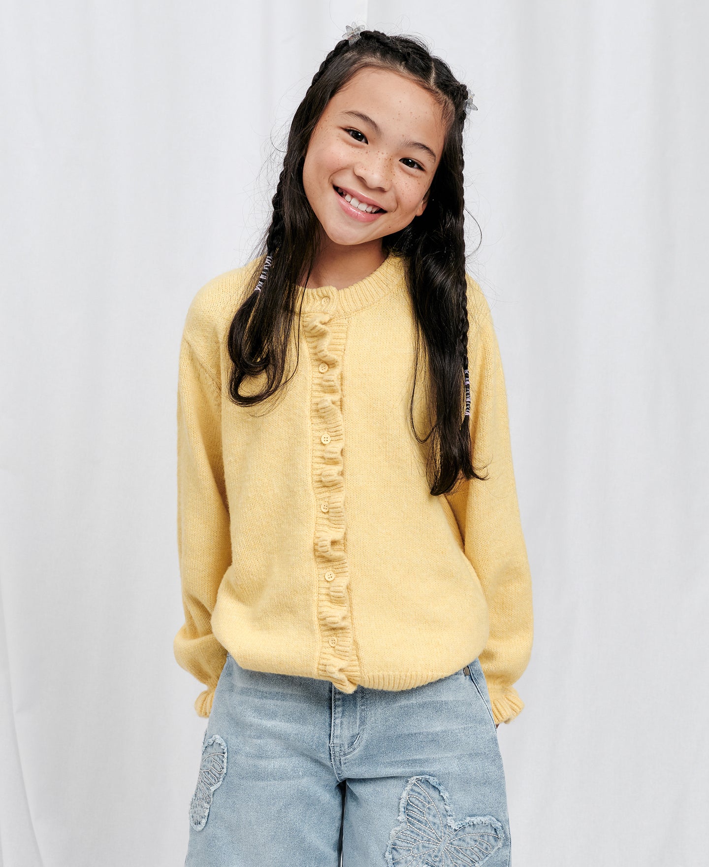 Kids' Fluffy Frill Cardigan