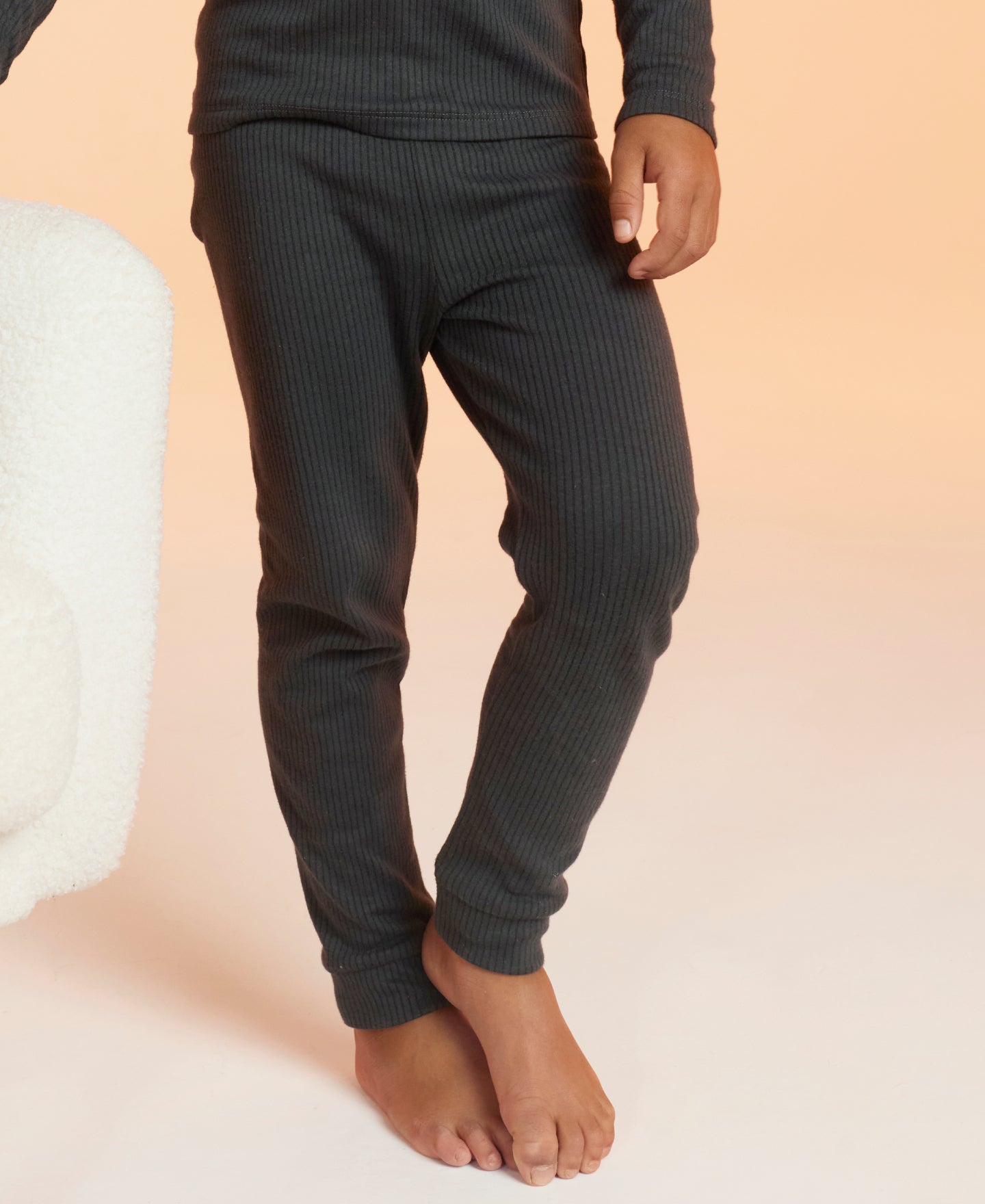 Kids' Brushed Rib Thermal Long John
