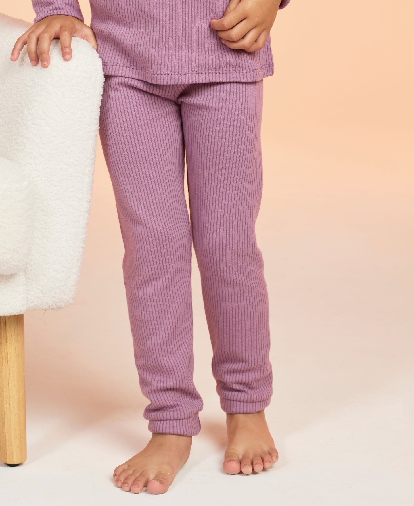 Kids' Brushed Rib Thermal Long John