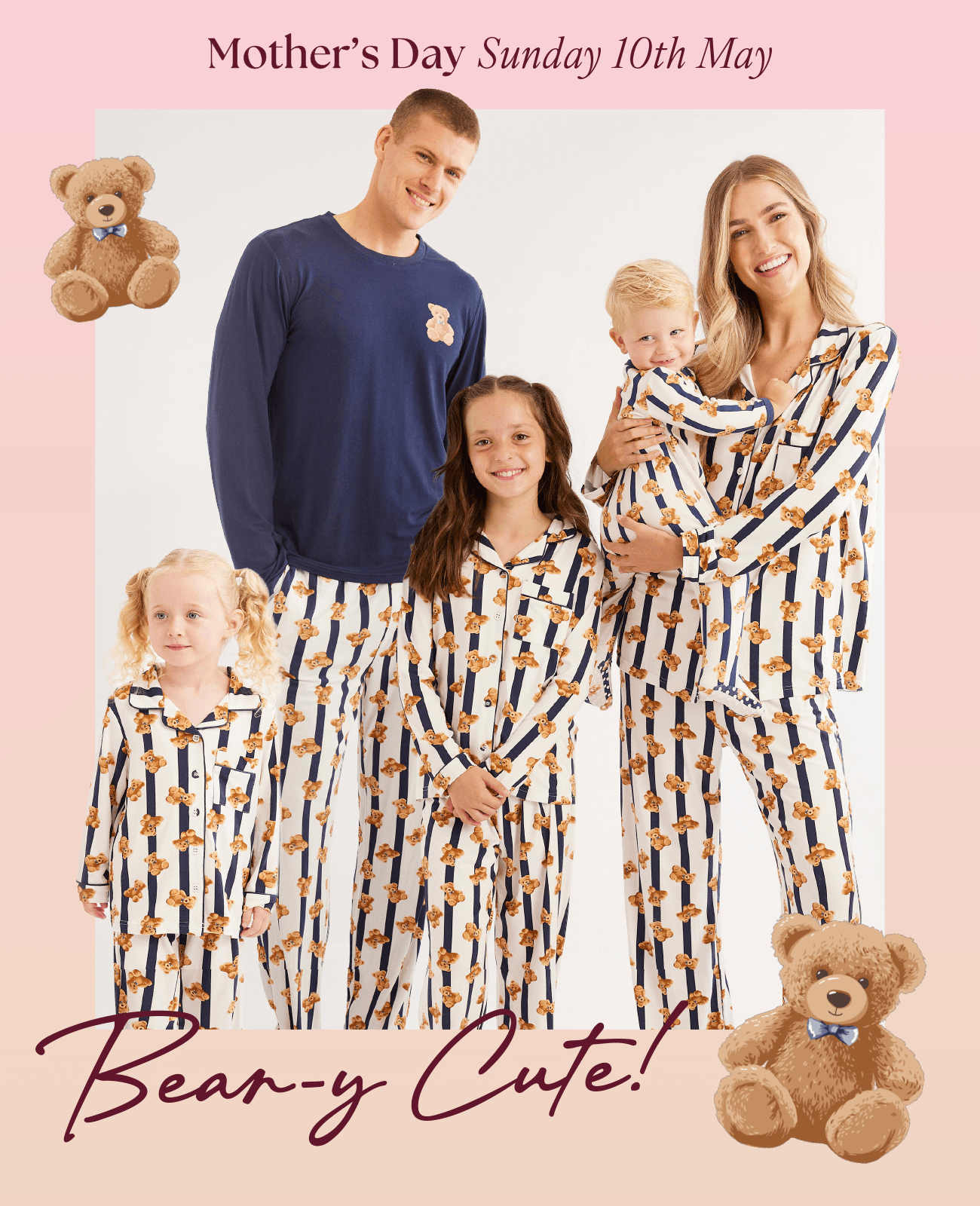 Matching family bear PJs