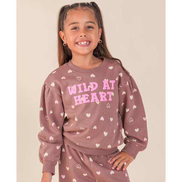Little Kids' All Over Print Crew Sweatshirt