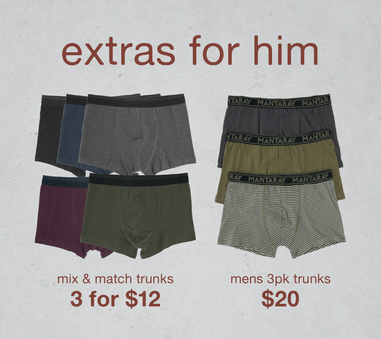 Extras For Him