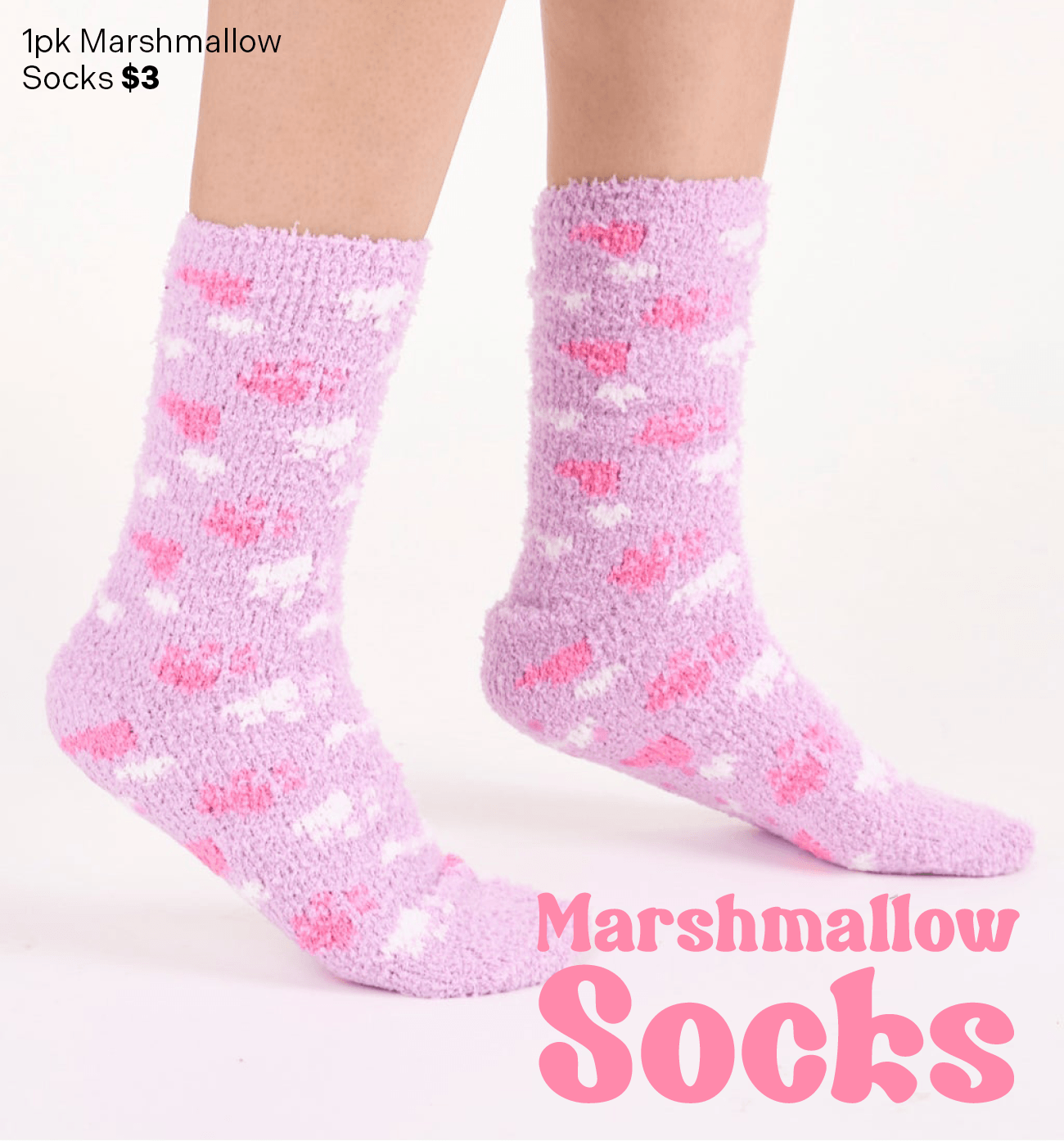 Marshmallow Socks $3