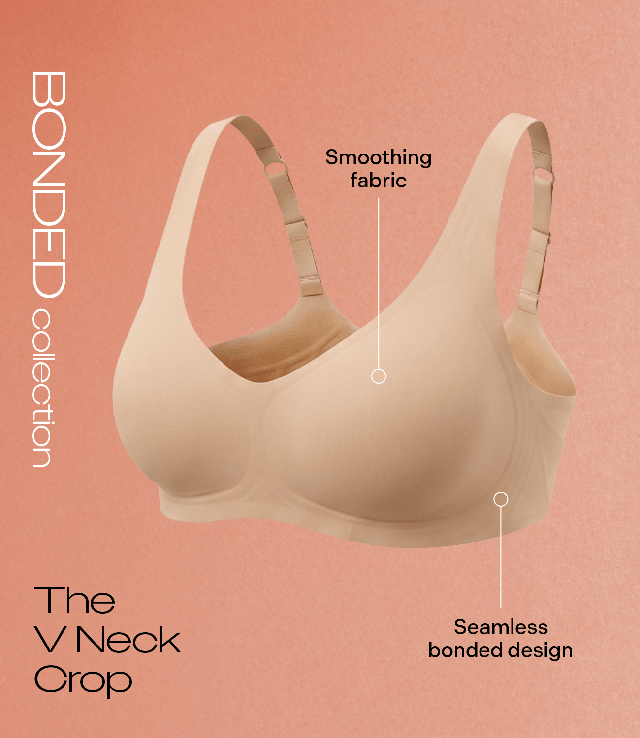 Bonded V-Neck Crop
