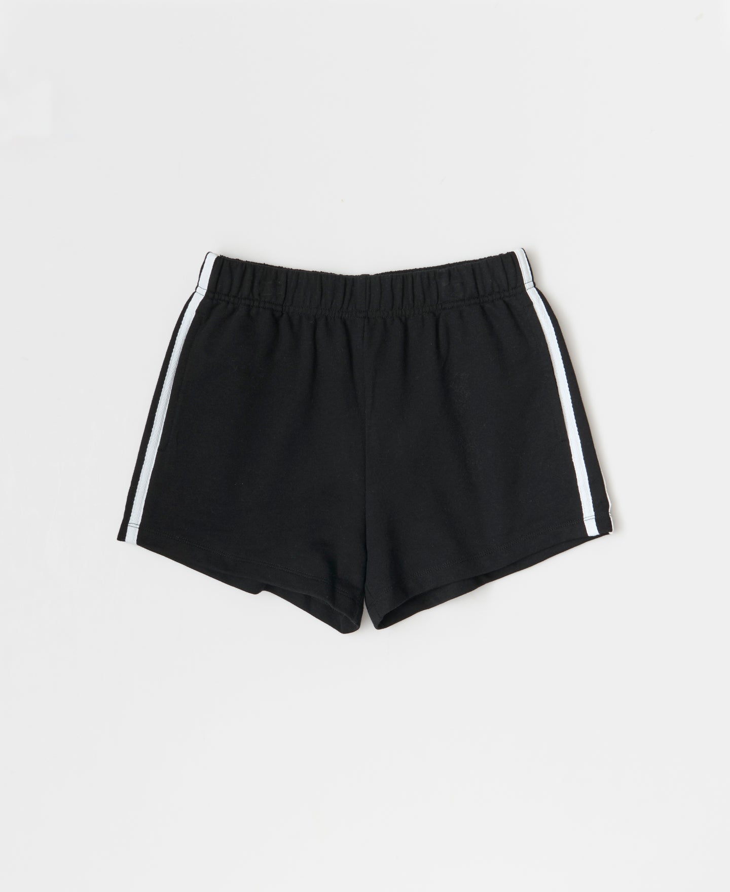 Girls' Plain Terry Side Stripe Shorts