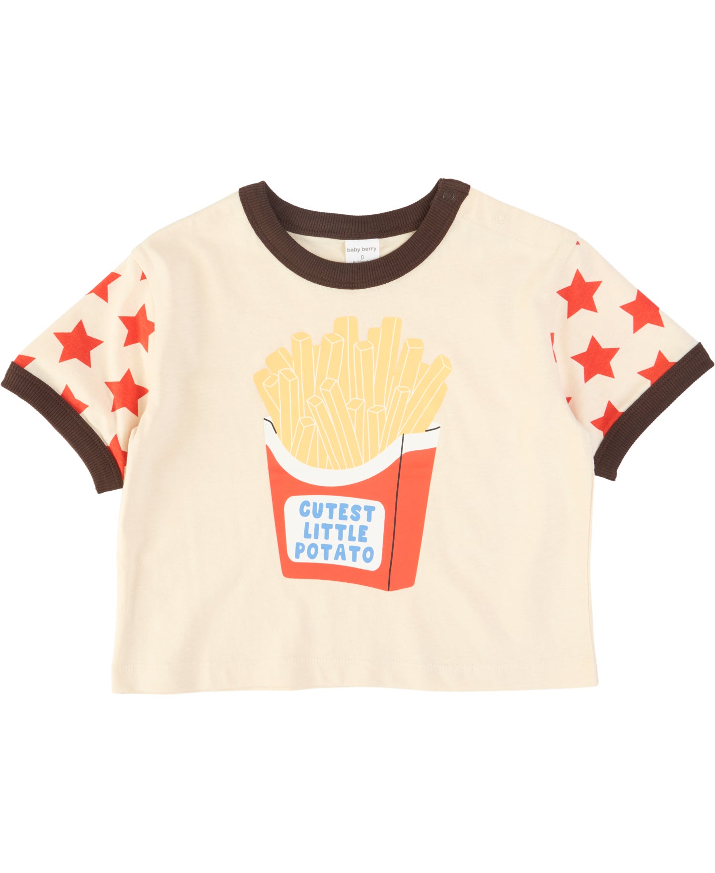 Babies' Short Sleeve Oversized Sleeve Print Tee