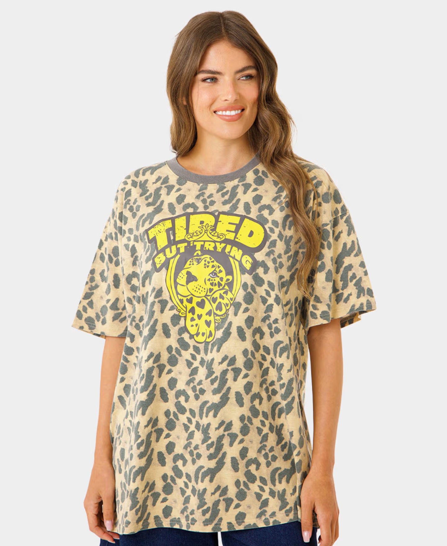 Women's Washed Animal Print Tee