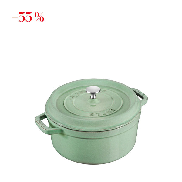 Staub Liatinový hrniec s pokrievkou Cocotte, šalviová, 22 cm / 2,6 l 11022115