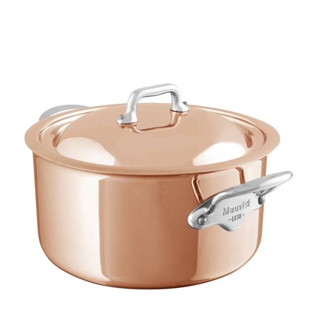 MAUVIEL M'6s hrnec s poklicí 24 cm úchyt nerez