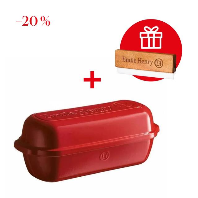 Forma na pečenie chleba, hranatá, 39 x 16,5 cm, granátová