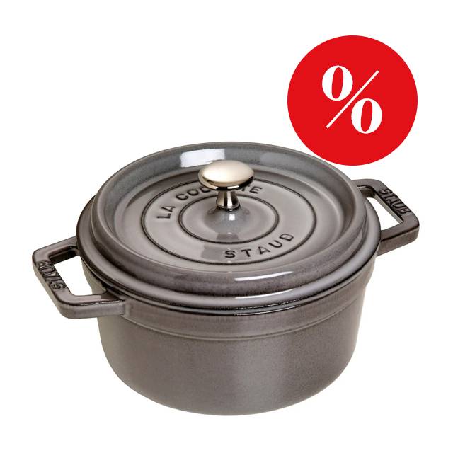 Liatinový hrniec s pokrievkou Cocotte, tmavosivá, 26 cm / 5,2 l