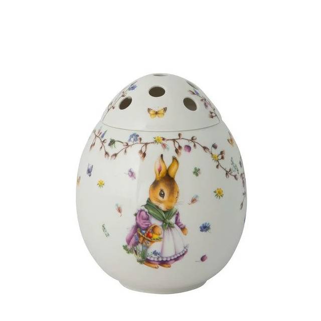 Spring Fantasy váza v tvare vajca zajačica babička Emma, 21 cm