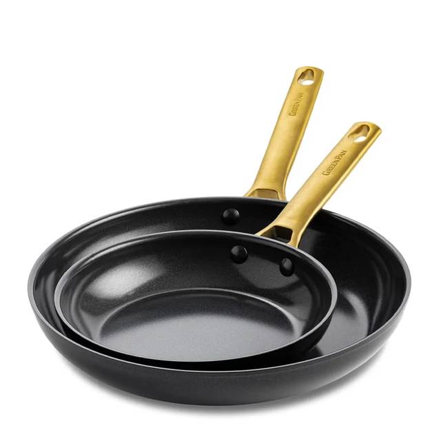 Sada 2 nepriľnavých keramických panvíc Padova 20 + 26 cm, čierna