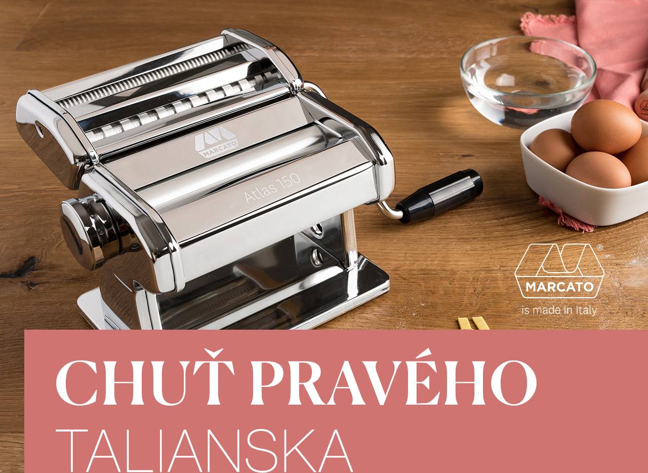 So strojčekmi od talianskej značky Marcato pripravíte čerstvé lasagne, tagliatelle aj ďalšie druhy pasty už za pár minút. Precízne spracovanie, kvalitné materiály a nastavenie hrúbky cesta vám pomôžu dosiahnuť dokonalý výsledok.