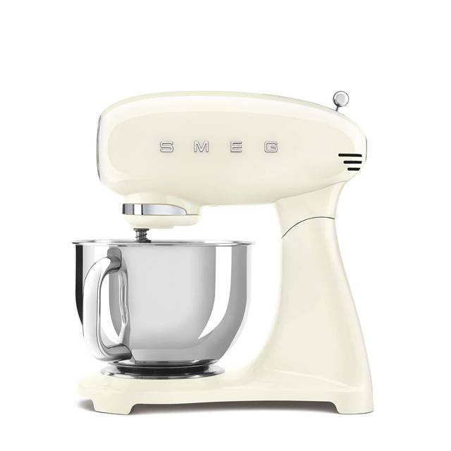 SMEG 50's Retro Style kuchyňský robot s nerezovou mísou 4,8l, SMF05, 1000W, krémová