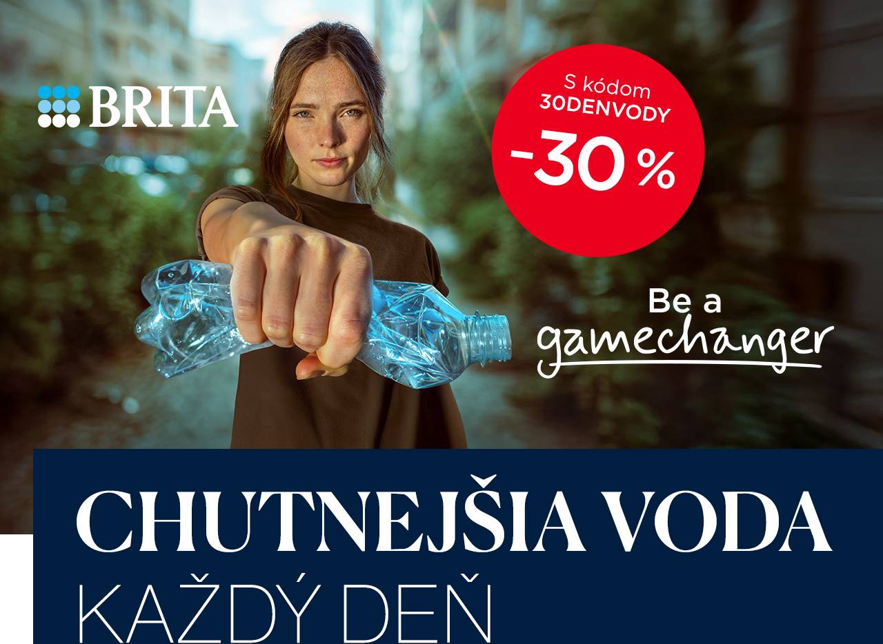 Voda je základom každého dňa a s vodnými filtrami BRITA môže chutiť ešte lepšie. Pri príležitosti Svetového dňa vody – 22. marca sme pre vás pripravili −30 % na celú značku BRITA s kódom 30DENVODY. Vyberte si filtračné kanvice, filtre alebo fľaše a užívajte si čistú, sviežu vodu každý deň.