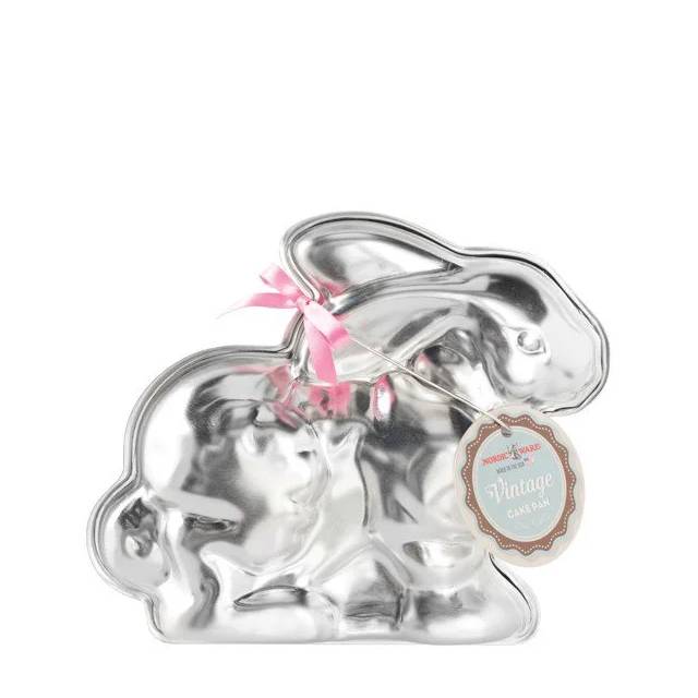 Forma na pečenie - veľkonočný zajačik, strieborná, 710 ml