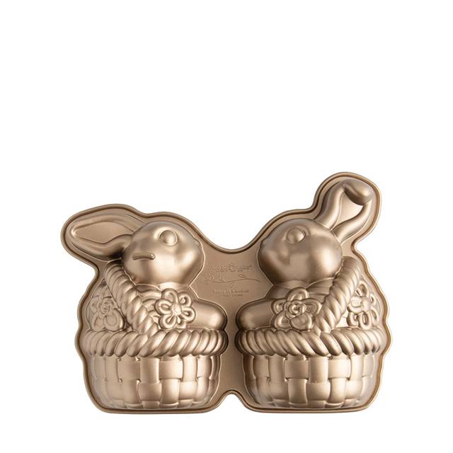 Forma 3D veľkonočný zajac v košíku, karamelová, 2,4 l