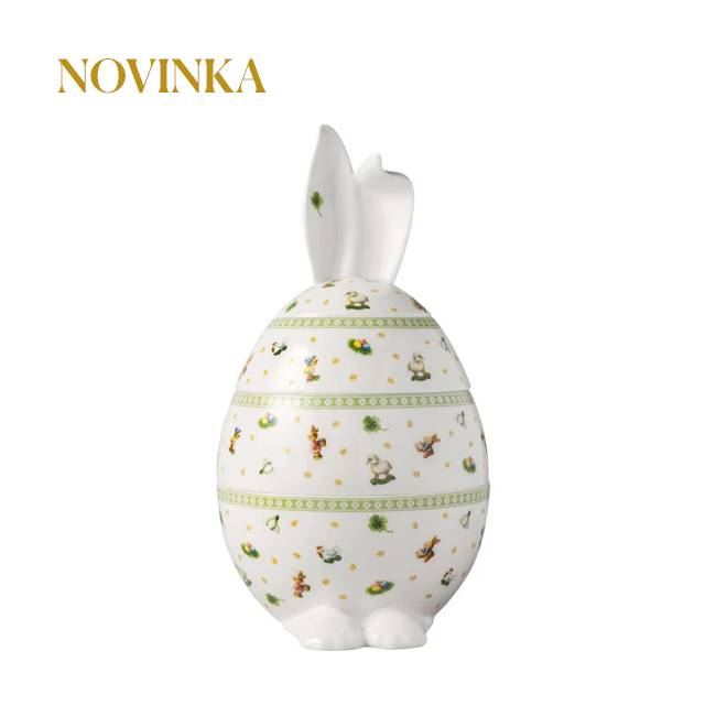 Trojposchodová porcelánová dóza v tvare vajca Easter Delight, 30 cm