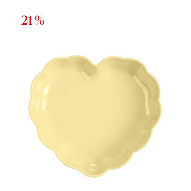 Koláčová forma srdce Madeleine, 26,5 cm, vanilková