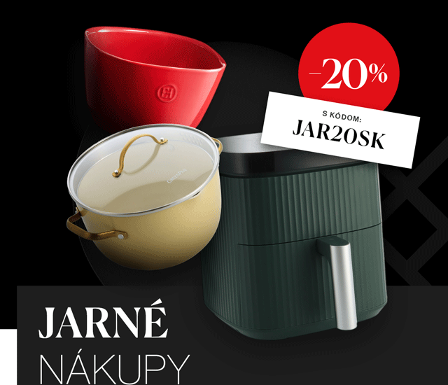 Už len do pondelka s kódom JAR20SK získate 20 % zľavu na obľúbené značky GreenPan a Emile Henry. Akcia platí v e-shope aj v predajniach. Zľavy sa nesčítavajú.