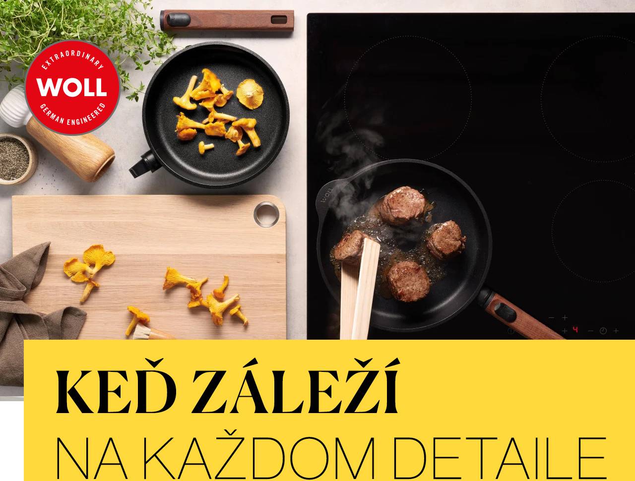 Keď záleží na každom detaile Varenie má byť chvíľou, na ktorú sa môžete tešiť. A práve panvice WOLL prinášajú istotu, ľahkosť a spoľahlivý výsledok, vďaka ktorým sa z varenia stáva prirodzene príjemná a zábavná chvíľa. A ako milý bonus k nákupu teraz získate k vybraným produktom silikónové hubky na čistenie — praktického pomocníka na jednoduchú starostlivosť o váš riad.