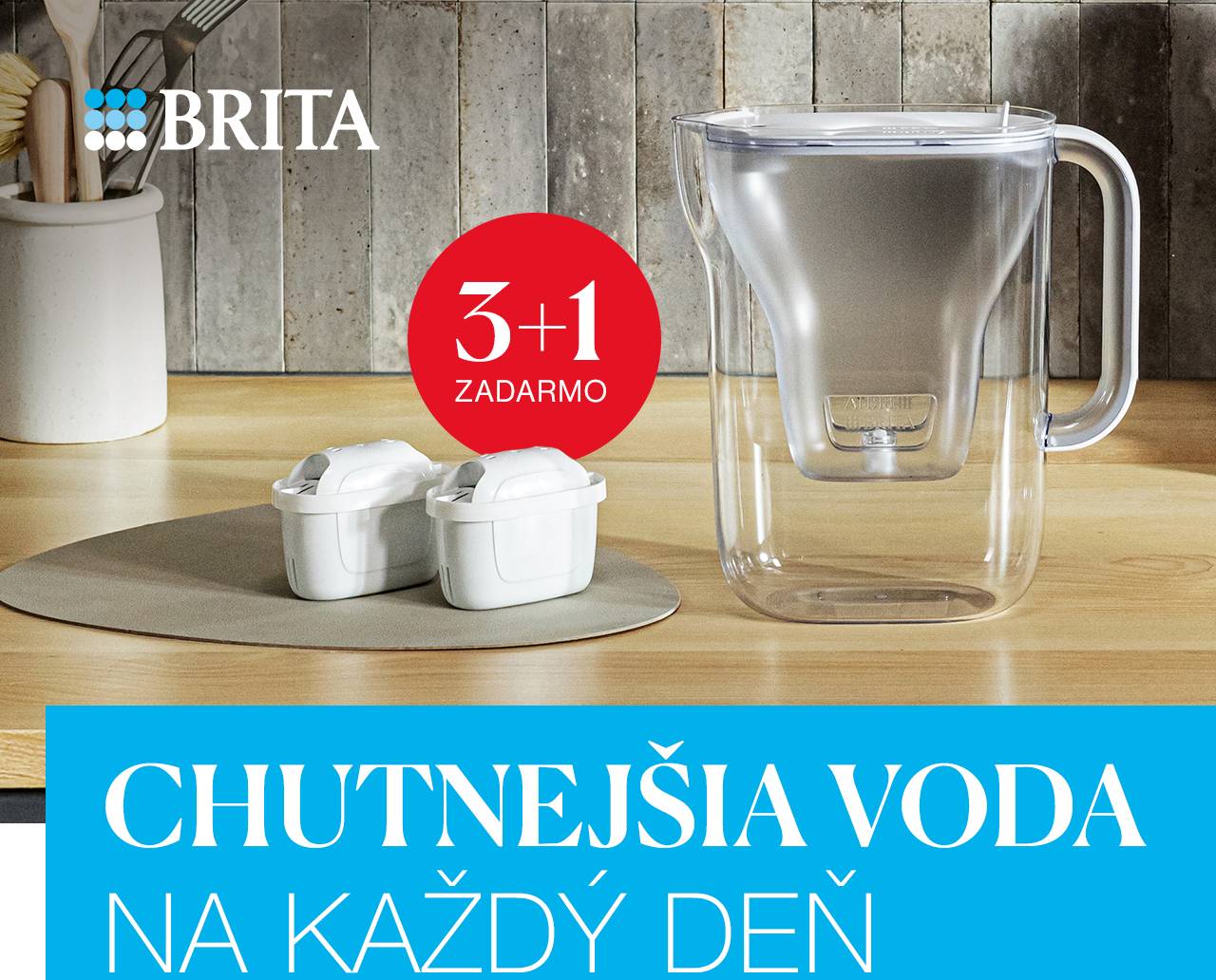 Niekedy stačí málo, aby sa bežný deň zmenil na lepší. Napríklad obyčajný pohár sviežej vody. S vodnými filtrami Brita ju máte vždy po ruke. A teraz navyše s balením 3+1 získate viac momentov, keď sa môžete cítiť dobre. Každý dúšok je malou pripomienkou, že starostlivosť o seba môže ísť ruka v ruke so starostlivosťou o planétu. Menej plastových fliaš, viac vedomých rozhodnutí, ktoré dávajú zmysel.