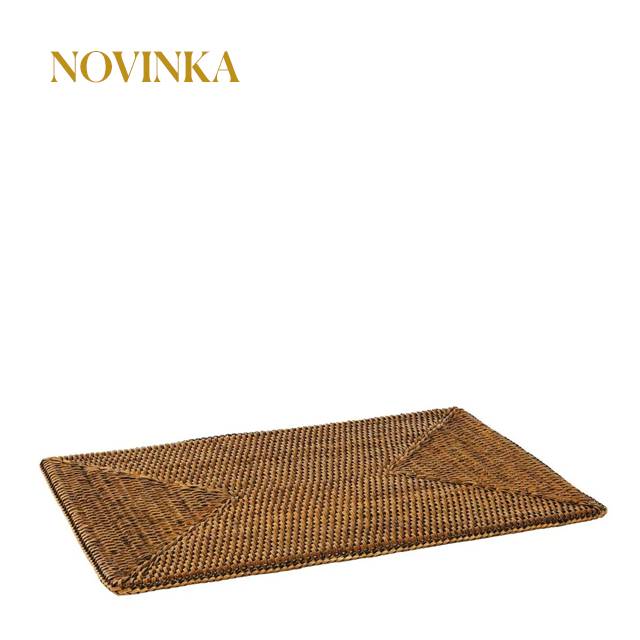 Ratanové obdĺžnikové prestieranie, kolekcia Radici Rattan, 46 × 31 cm, medovo hnedá