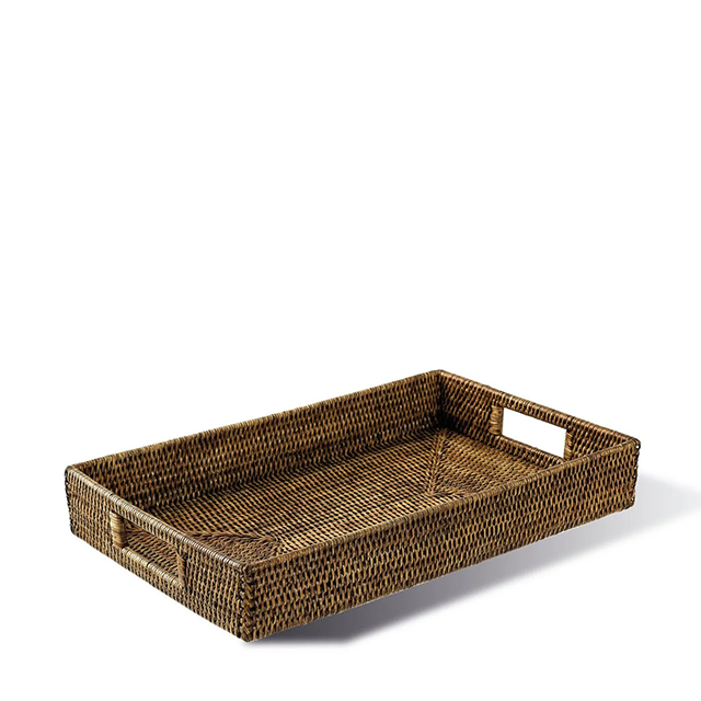 Ratanový servírovací podnos, kolekcia Radici, 53 x 32,5 cm, medovo hnedá