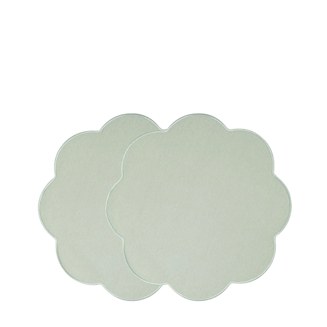Látkové obrúsky v tvare kvetu Fleur Vert, Ø 40 cm, 2 ks