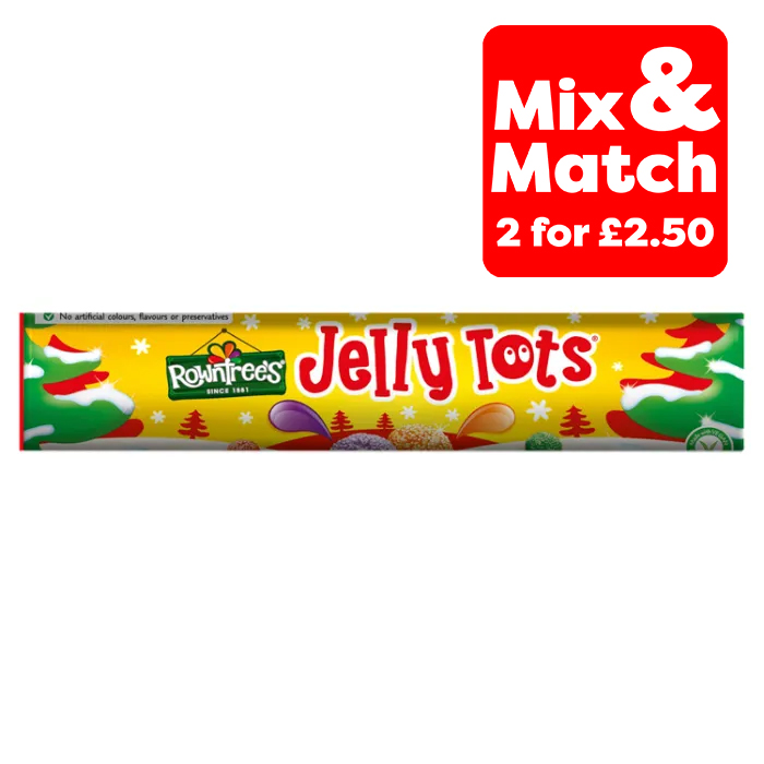 Christmas Rowntrees Jelly Tots Giant Tube, 115g