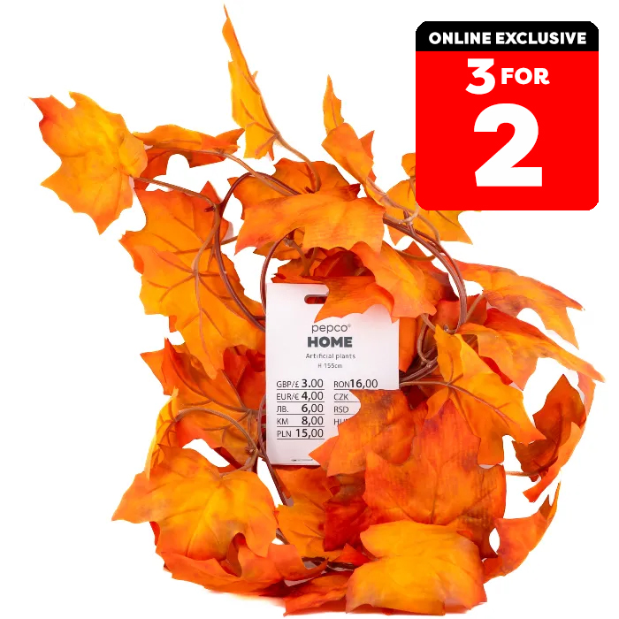 Autumn Artificial Leaf Garland, 150cm