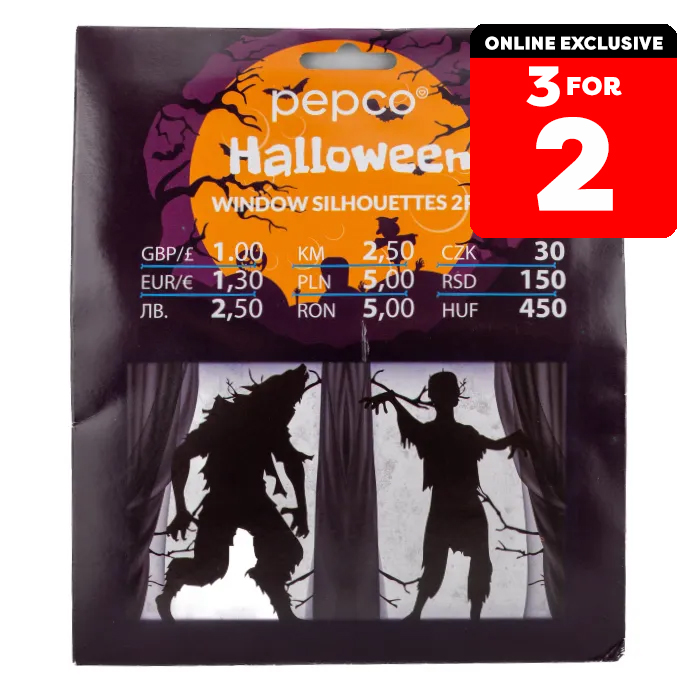 Halloween Window Silhouettes Decorations (Pack of 2)