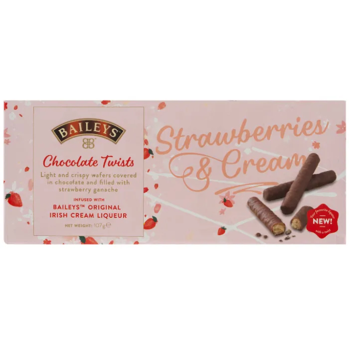 Baileys Strawberries & Cream Chocolate Twists, 107g