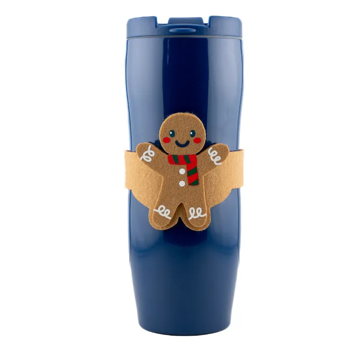 Christmas Thermal Mug, 390ml - Gingerbread Man